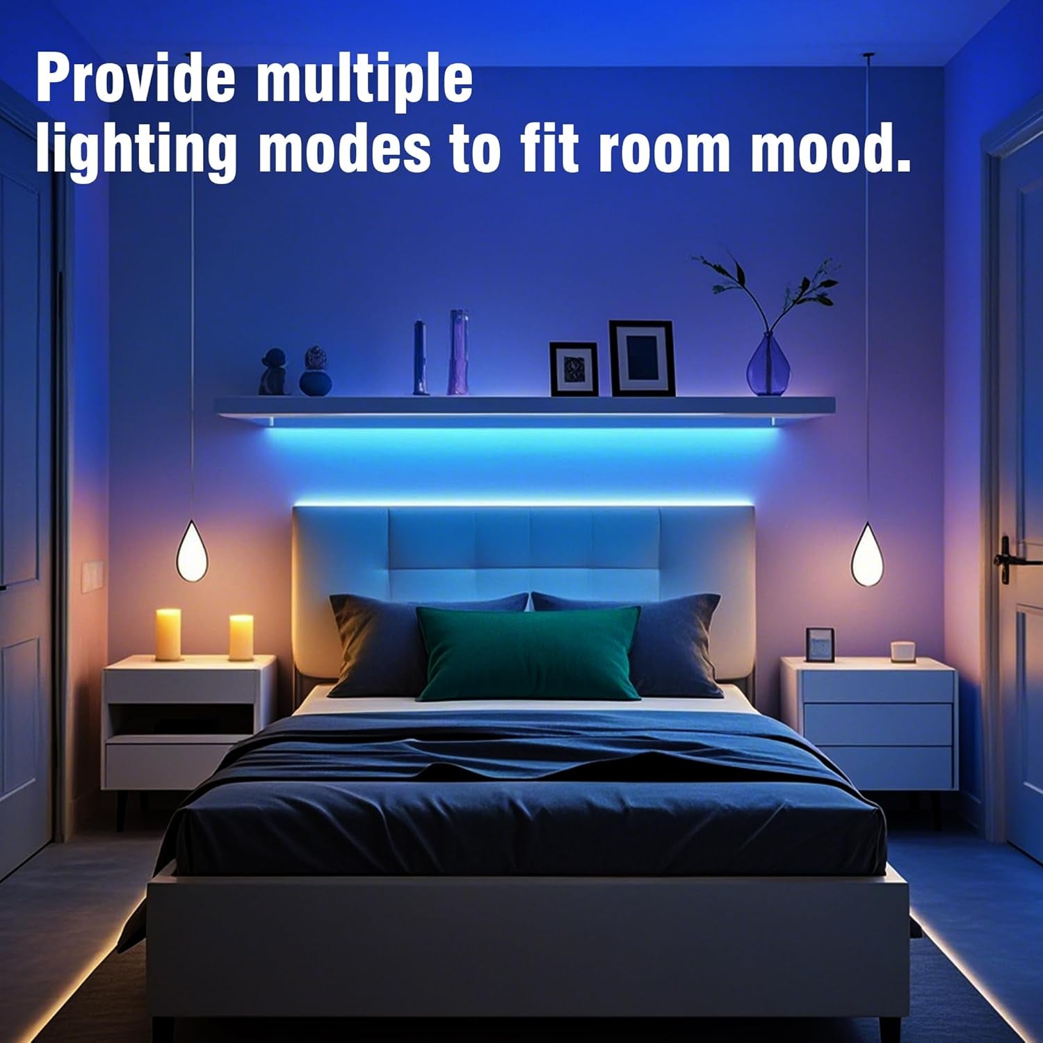 LED Strip Lights 65.6 FT, Led Lights for Bedroom,Color Changing with 44 Keys Remote for Room, Party, Home Decoration…